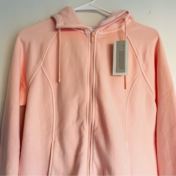 *DONATED* AIM NWT Pink Fleece Full Zip Hoodie with Thumbholes Size Small - Picture 10 of 16
